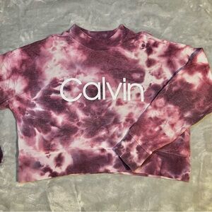 Calvin Klein Purple Tie-Dye Sweatshirt
